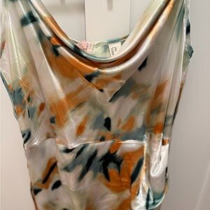 Elegant Multicolor Spaghetti Strap Dress